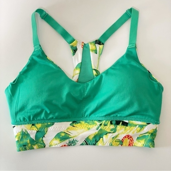 NEW Wildfox Palms & Pineapples Activewear Set Sports Bra Leggings Green Yellow - Picture 12 of 16
